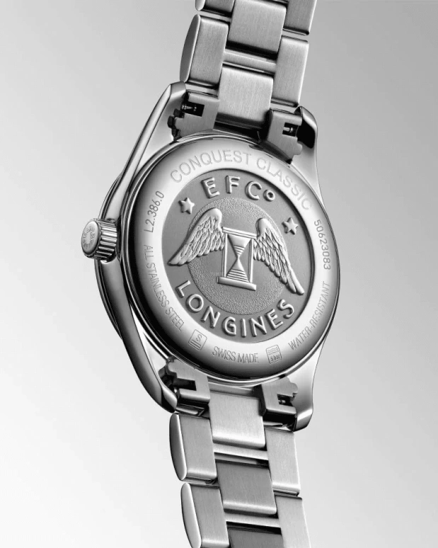 Longines,Conquest Classic 34mm,34mm,Stainless Steel,White,Quartz,Date,26280hours,L2,L2.386.0.87.6