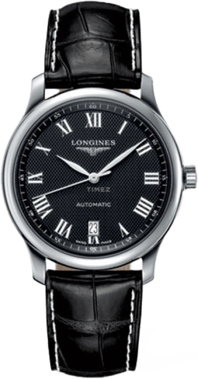 Longines,Master 38.50mm,38.50mm,Stainless Steel,Black,Automatic,Chronograph,Date,L2,L2.628.4.51.7