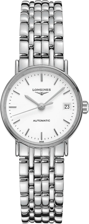 Longines,Presence 25.50mm,25.50mm,Stainless Steel,White,Automatic,Date,38hours,L4,L4.321.4.12.6