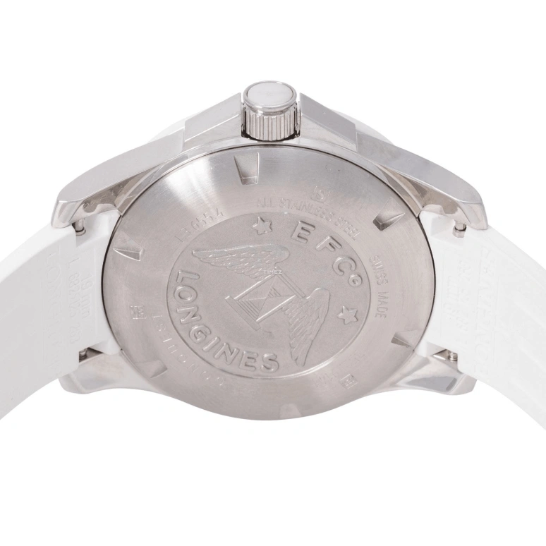Longines,Conquest 39mm,39mm,Ceramic,Stainless Steel,White,Automatic,Day,38hours,L3,L3.655.4.86.2