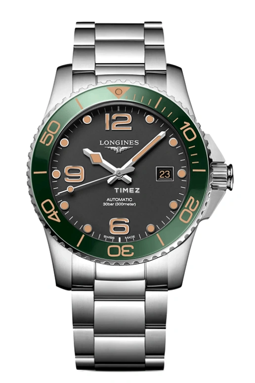 Longines,HydroConquest 41mm,41mm,Stainless Steel,Black,Automatic,Day,72hours,L3,L3.781.4.05.6