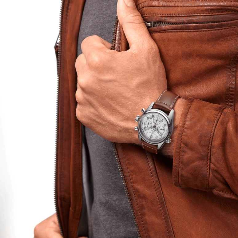 Longines,Spirit 42mm,42mm,Stainless Steel,Silver,Automatic,Chronograph,Date,Column Wheel,L3,L3.820.4.73.2