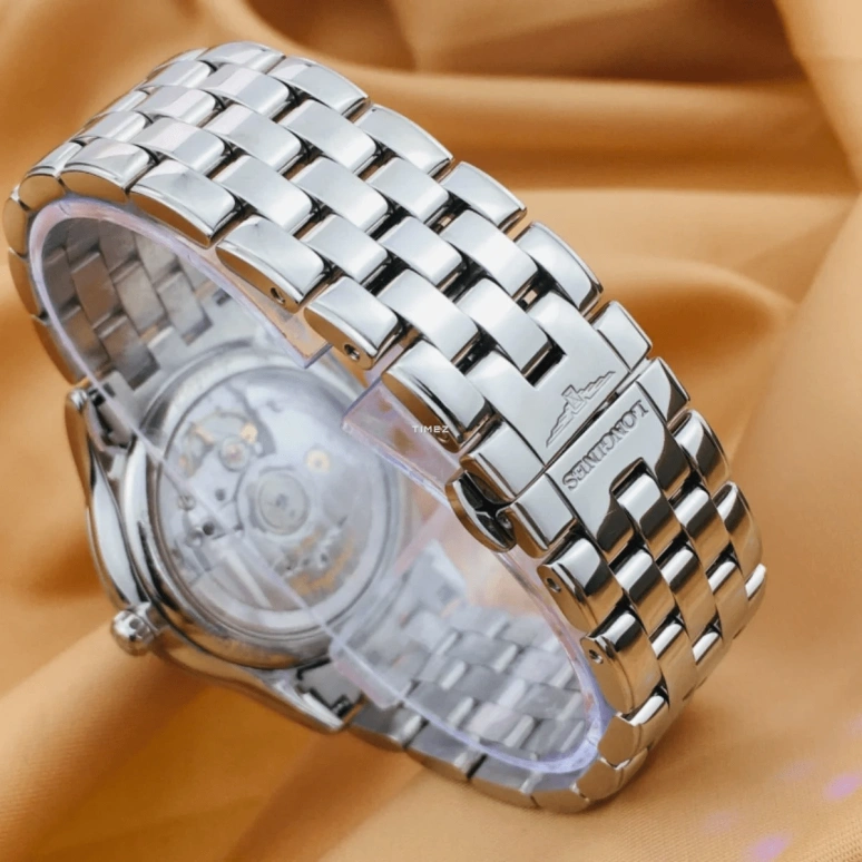 Longines,Flagship 30mm,30mm,Stainless Steel,Blue,Automatic,Day,65hours,L4,L4.374.4.96.6