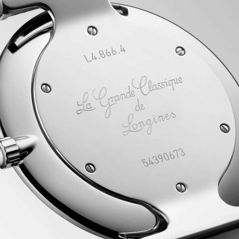 Longines,Elegant 38mm,38mm,Stainless Steel,Black,White,Quartz,In-house Caliber,Sapphire,L4,L4.866.4.11.2
