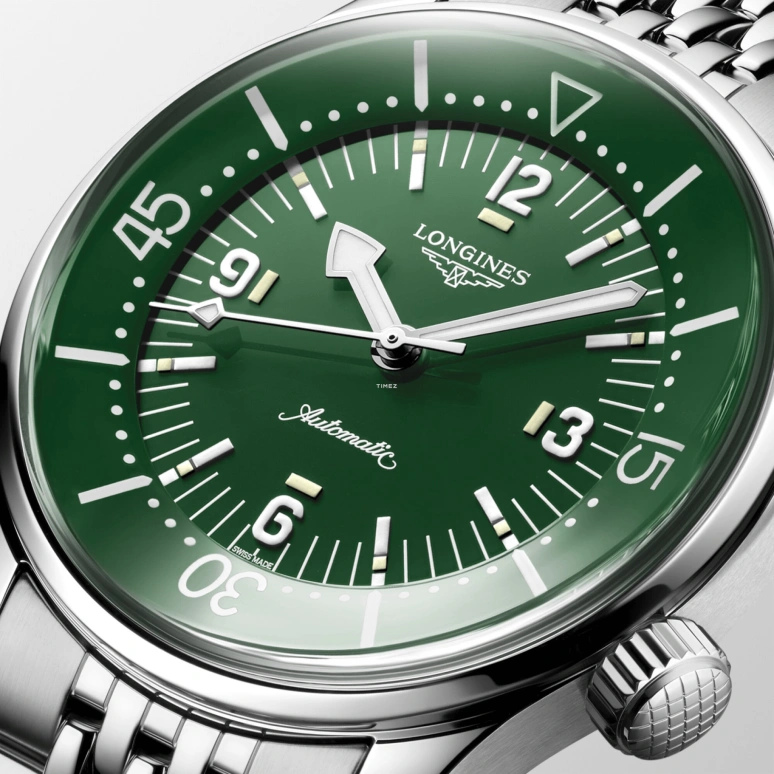 Longines,Legend Diver 39mm,39mm,Stainless Steel,Green,Automatic,Anti-magnetic,72hours,L3,L3.764.4.06.6
