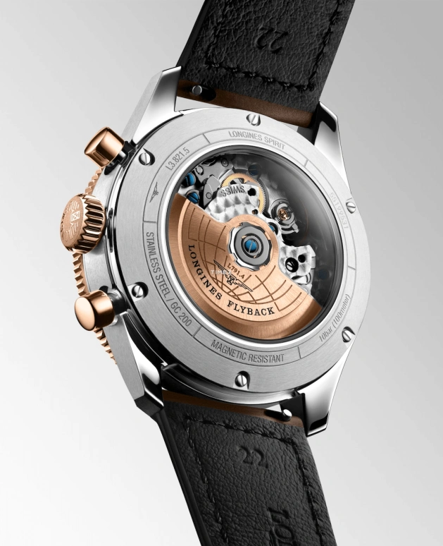 Longines,Spirit 42mm,42mm,Stainless Steel,Brown,Automatic,Chronograph,Flyback,Anti-magnetic,L3,L3.821.5.59.2