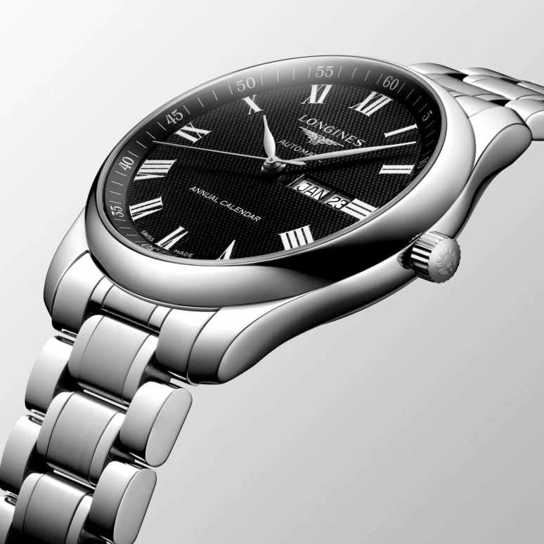 Longines,Heritage Classic 42mm,42mm,Stainless Steel,Black,Automatic,Annual Calendar,Month,Day,L2,L2.920.4.51.6