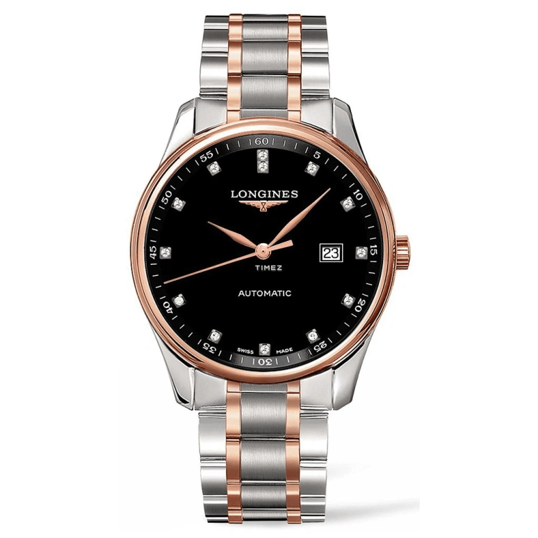 Longines,Master 42mm,42mm,Pink Gold,Stainless Steel,Black,Automatic,Day,65hours,L2,L2.893.5.57.7
