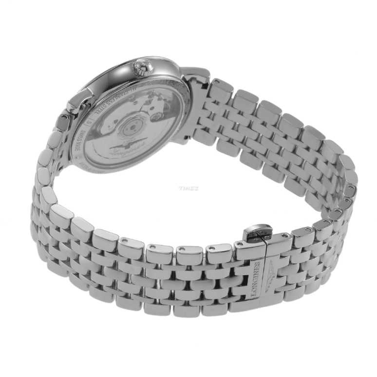 Longines,Elegant 34.50mm,34.50mm,Stainless Steel,Blue,Automatic,Day,65hours,L4,L4.809.4.97.6