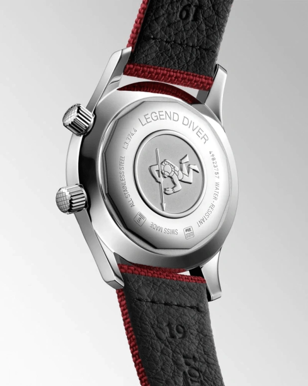 Longines,Heritage Classic 36mm,36mm,Stainless Steel,Red,Automatic,Date,40hours,L3,L3.374.4.40.2