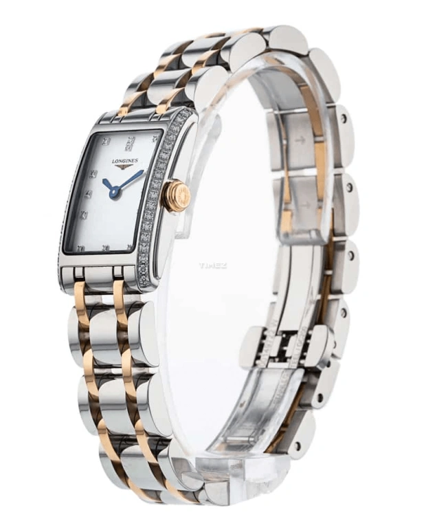 Longines,DolceVita 17.70x27mm,17.70x27mm,Stainless Steel,Rose Gold,White,Quartz,In-house Caliber,Sapphire,L5,L5.258.5.89.7