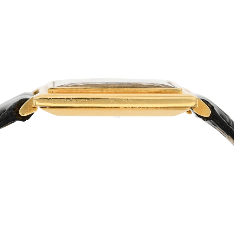 Longines,Other 29mm,29mm,Yellow Gold,Black,Quartz,Sapphire,Square,7758