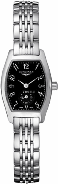 Longines,Evidenza 19.60mm,19.60mm,Stainless Steel,Black,Quartz,Day,26280hours,L2,L2.175.4.53.6