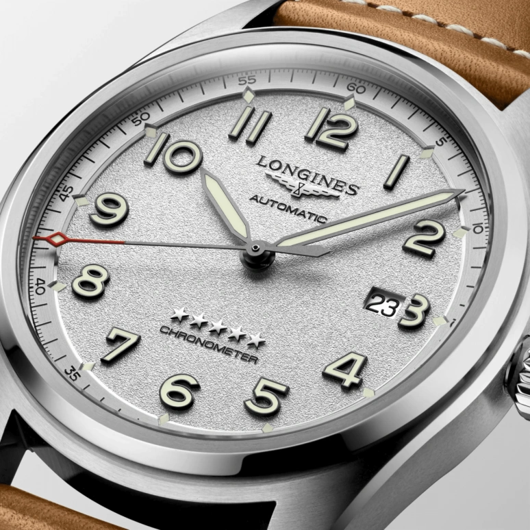 Longines,Spirit 42mm,42mm,Stainless Steel,Silver,Automatic,Date,64hours,L3,L3.811.4.73.2