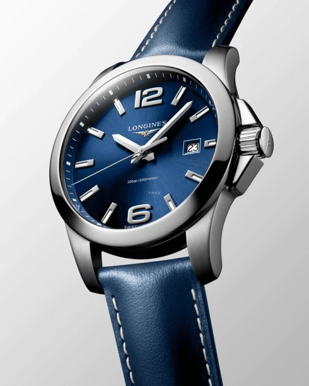 Longines,Sport 41mm,41mm,Stainless Steel,Blue,Quartz,Day,26280hours,L3,L3.759.4.96.0