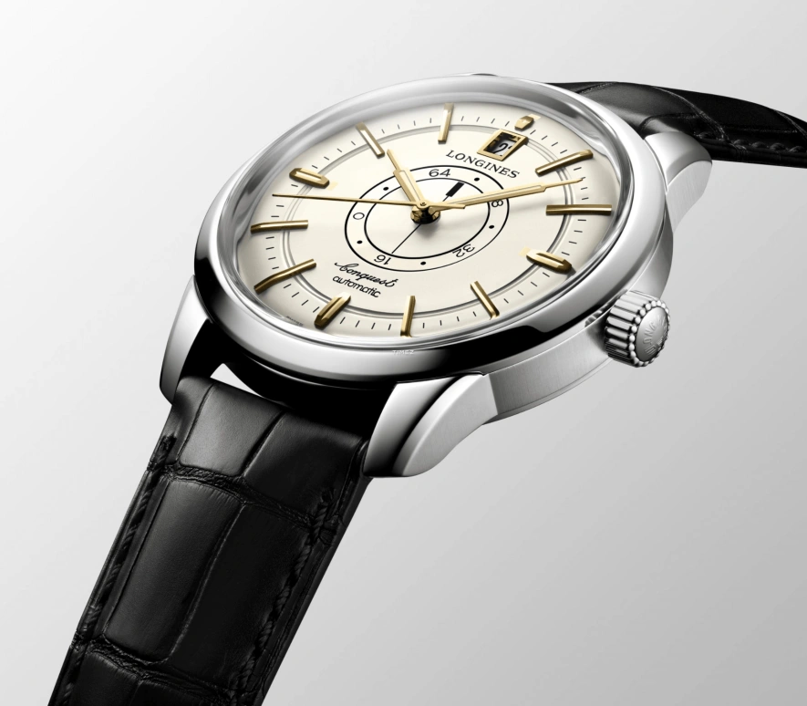 Longines,Conquest Heritage 38mm,38mm,Stainless Steel,Cream,Automatic,Day,Power Reserve Indicator,L1,L1.648.4.78.2