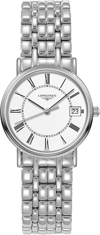Longines,Presence 30mm,30mm,Stainless Steel,White,Quartz,Date,26280hours,L4,L4.320.4.11.6