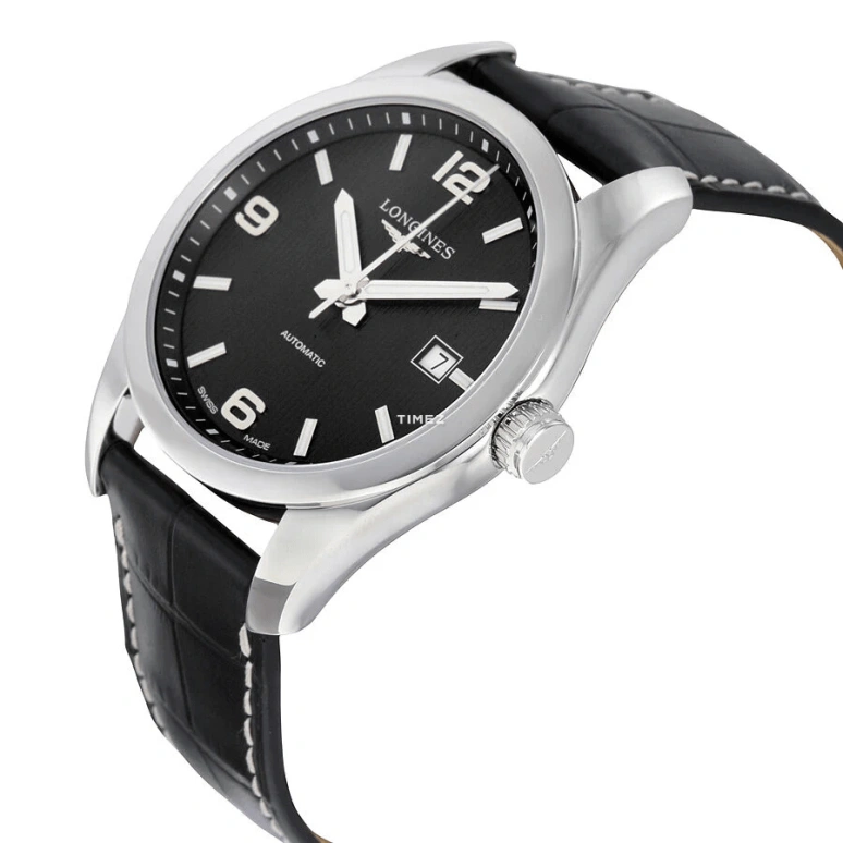 Longines,Conquest Classic 40mm,40mm,Stainless Steel,Black,Automatic,Day,42hours,L2,L2.785.4.56.3