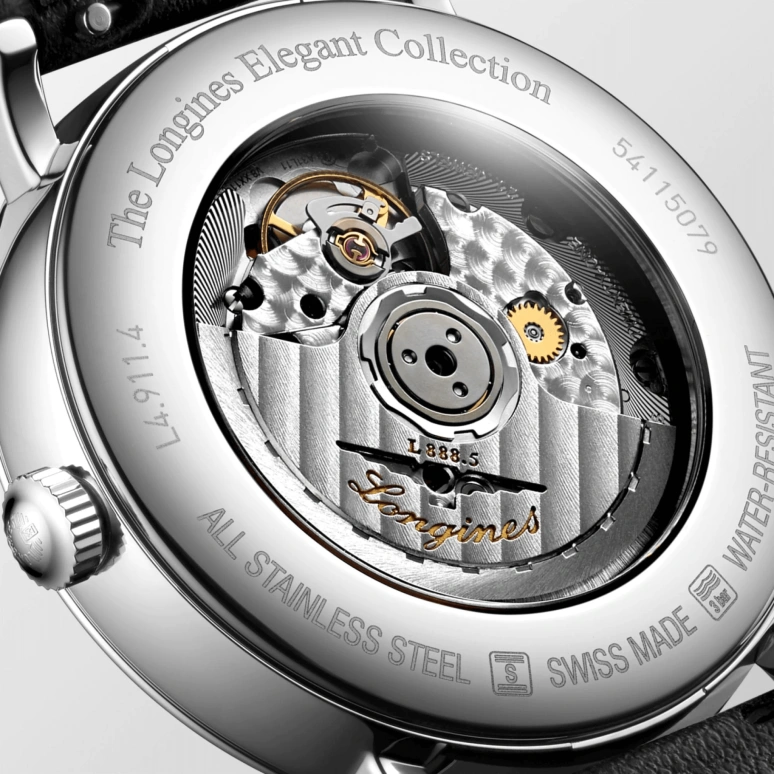 Longines,Elegant 41mm,41mm,Stainless Steel,Silver,Automatic,Date,64hours,L4,L4.911.4.77.2