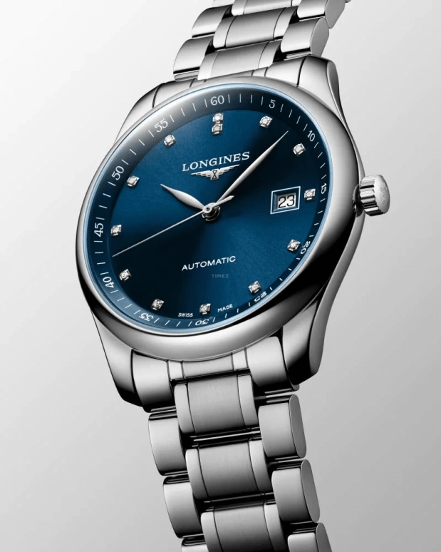 Longines,Master 40mm,40mm,Stainless Steel,Blue,Automatic,Date,65hours,L2,L2.793.4.97.6