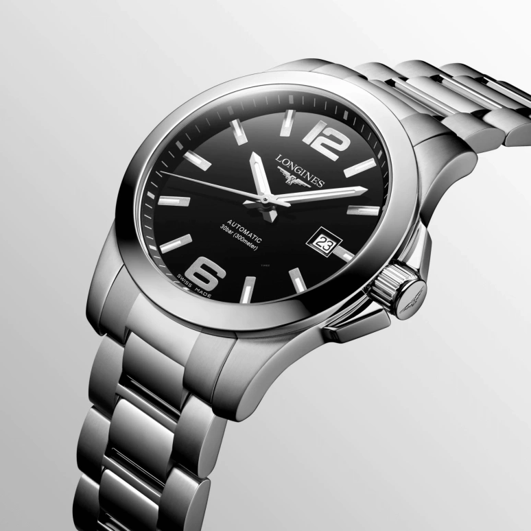 Longines,Sport 41mm,41mm,Stainless Steel,Black,Automatic,72hours,In-house Caliber,L3,L3.777.4.58.6