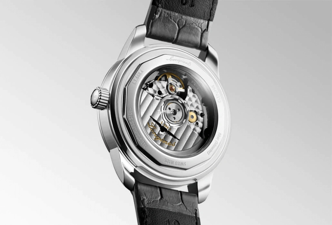 Longines,Conquest Heritage 38mm,38mm,Stainless Steel,Grey,Automatic,Day,Power Reserve Indicator,L1,L1.648.4.62.2