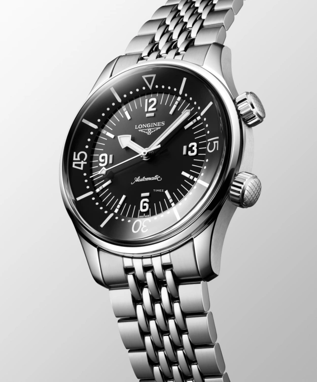 Longines,Legend Diver 39mm,39mm,Stainless Steel,Black,Automatic,Anti-magnetic,72hours,L3,L3.764.4.50.7