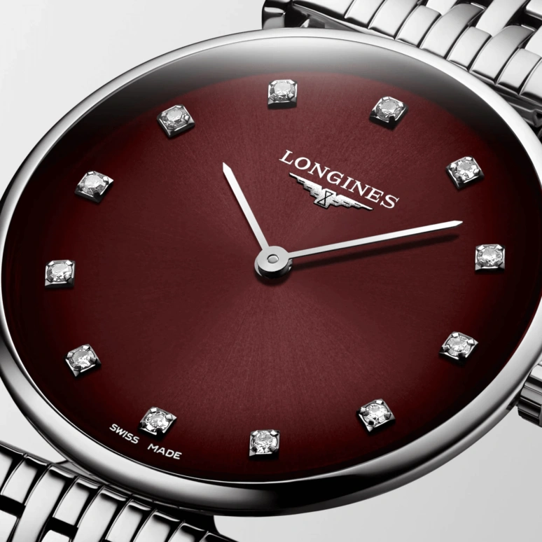 Longines,La Grande Classique 29mm,29mm,Stainless Steel,Red,Quartz,Perpetual Calendar,In-house Caliber,L4,L4.512.4.91.6