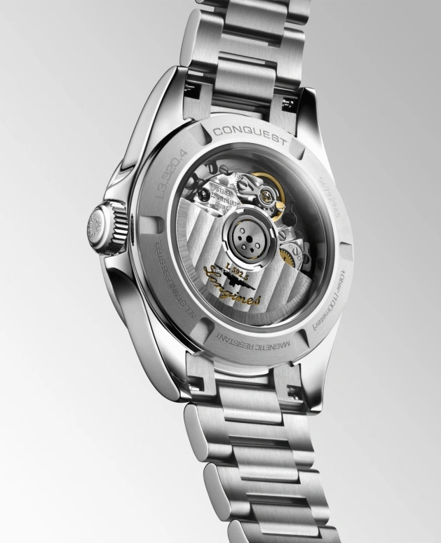 Longines,Conquest 30mm,30mm,Stainless Steel,Green,Automatic,Day,Anti-magnetic,L3,L3.320.4.07.6