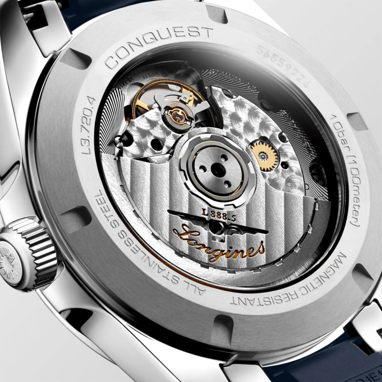 Longines,Conquest 38mm,38mm,Stainless Steel,Blue,Automatic,Day,Anti-magnetic,L3,L3.720.4.92.9