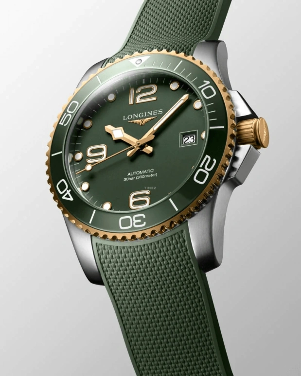 Longines,HydroConquest 41mm,41mm,Ceramic,Stainless Steel,Green,Automatic,Date,64hours,L3,L3.781.3.06.9