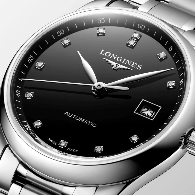 Longines,Master 29mm,29mm,Stainless Steel,Black,Automatic,Date,40hours,L2,L2.257.4.57.6