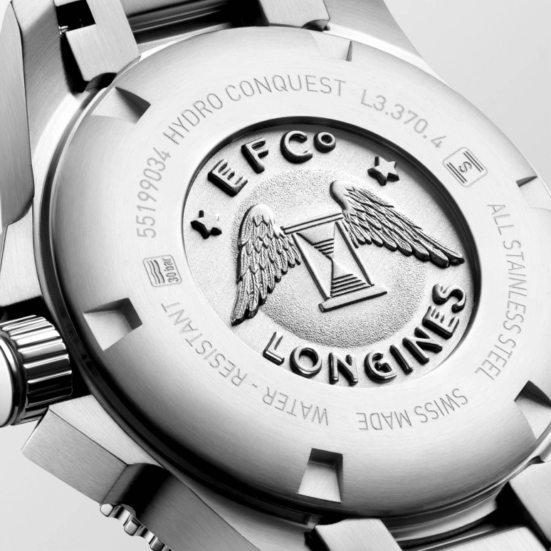 Longines,HydroConquest 32mm,32mm,Stainless Steel,Black,Quartz,Day,26280hours,L3,L3.370.4.56.6