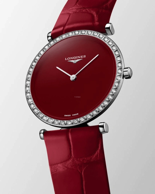 Longines,La Grande Classique 29mm,29mm,Stainless Steel,Red,Quartz,Perpetual Calendar,In-house Caliber,L4,L4.523.0.91.2