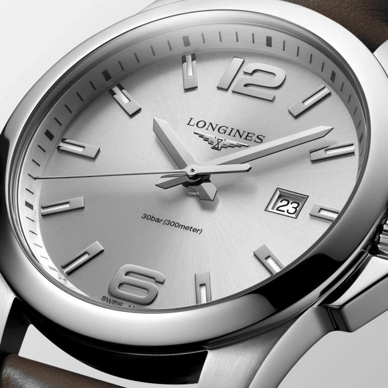 Longines,Conquest 43mm,43mm,Stainless Steel,Silver,Quartz,Day,26280hours,L3,L3.760.4.76.5