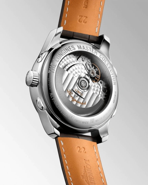 Longines,Master 44mm,44mm,Stainless Steel,Silver,Automatic,Moonphase,Date,Power Reserve Indicator,Flyback,48hours,In-house Caliber,L2,L2.739.4.71.3