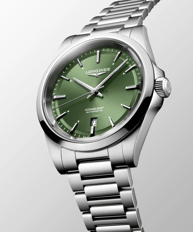 Longines,Conquest 41mm,41mm,Stainless Steel,Green,Automatic,Day,72hours,L3,L3.830.4.02.6