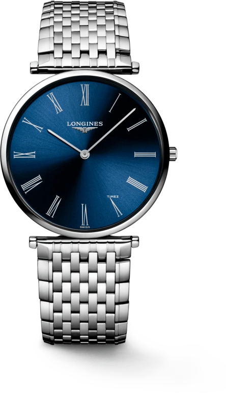 Longines,La Grande Classique 36mm,36mm,Stainless Steel,Blue,Quartz,In-house Caliber,Sapphire,Crystal Glass,L4,L4.755.4.94.C