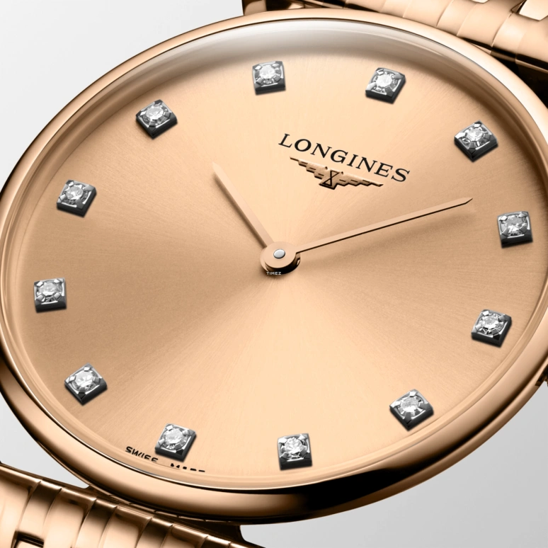 Longines,La Grande Classique 29mm,29mm,Stainless Steel,Pink Gold,Rose Gold,Quartz,In-house Caliber,Sapphire,Crystal Glass,L4,L4.512.1.90.8