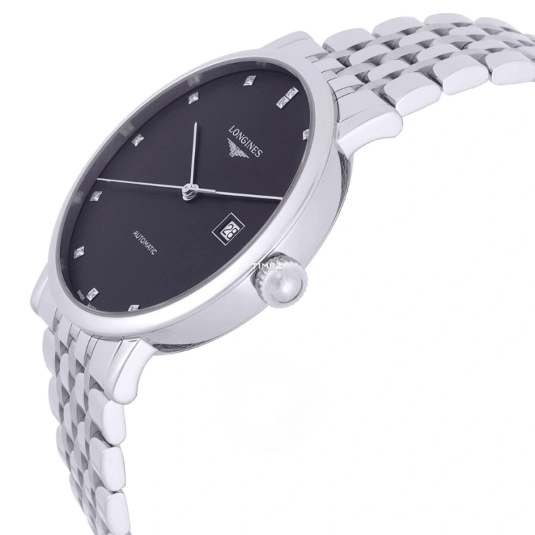 Longines,Elegant 41mm,41mm,Stainless Steel,Smoky Coal,Automatic,Day,64hours,L4,L4.911.4.78.6