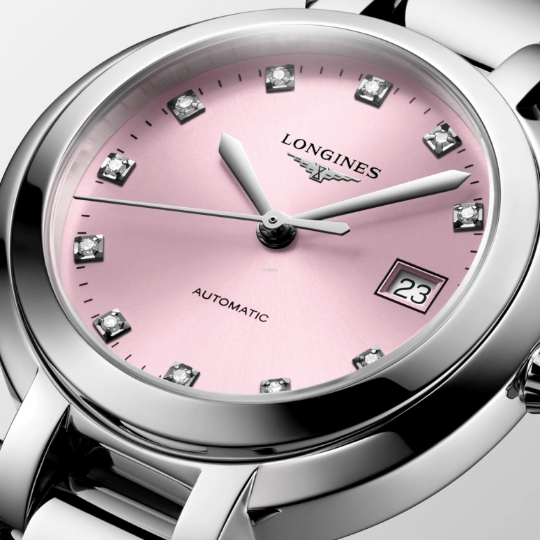 Longines,PrimaLuna 30mm,30mm,Stainless Steel,Pink,Automatic,Day,45hours,L8,L8.113.4.99.6