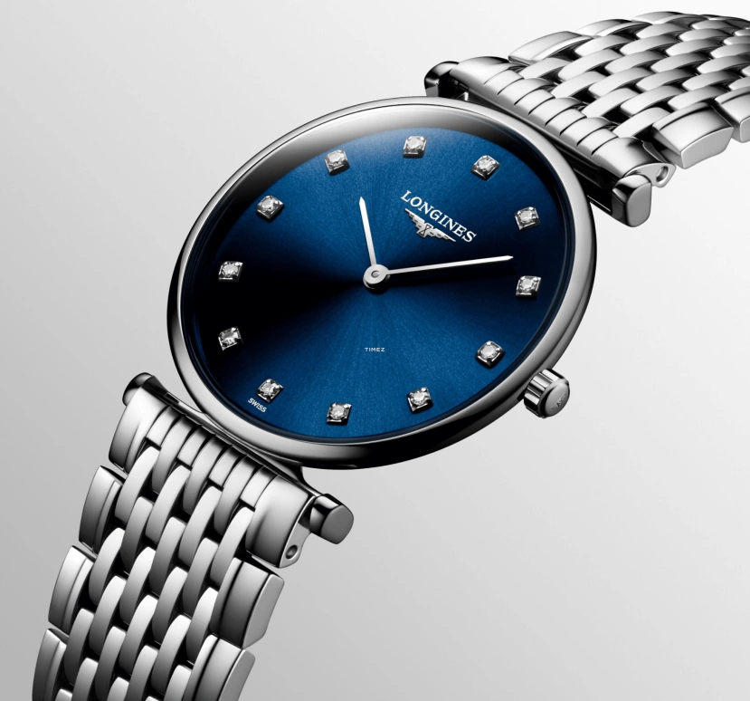 Longines,La Grande Classique 29mm,29mm,Stainless Steel,Blue,Quartz,In-house Caliber,Sapphire,Hardlex,L4,L4.512.4.97.C