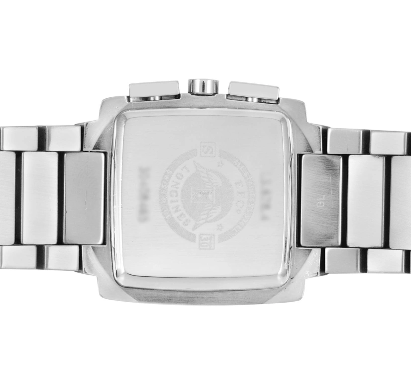 Longines,Oposition 34mm,34mm,Stainless Steel,Silver,Quartz,Chronograph,Day,L3,L3.628.4.72.6