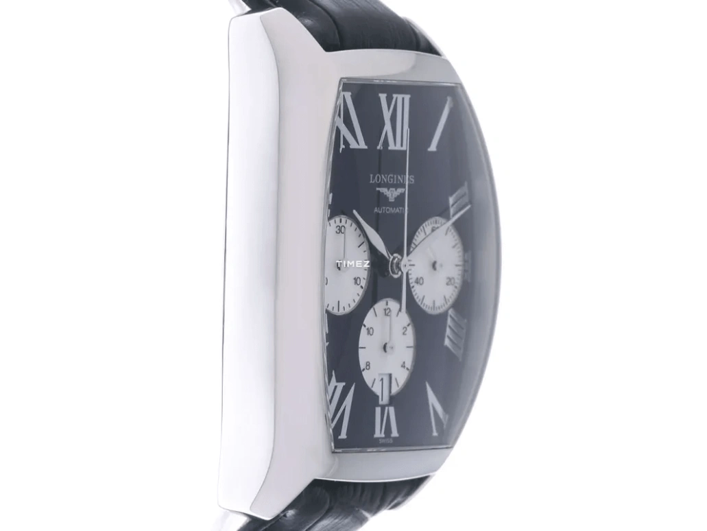 Longines,Evidenza 34.90x40mm,34.90x40mm,Stainless Steel,Blue,Automatic,Chronograph,Day,L2,L2.643.4.91.2