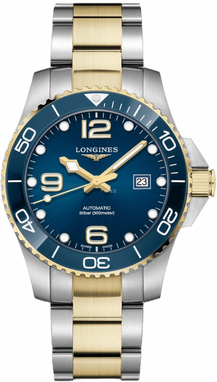 Longines,HydroConquest 43mm,43mm,Ceramic,Stainless Steel,Blue,Automatic,Date,64hours,L3,L3.782.3.96.7