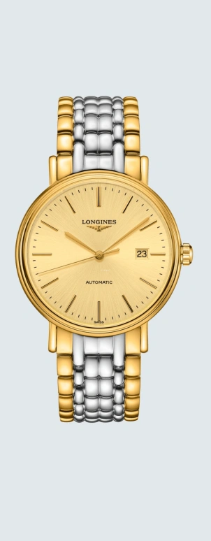Longines,Presence 40mm,40mm,Stainless Steel,Champagne,Automatic,Date,65hours,L4,L4.922.2.32.7