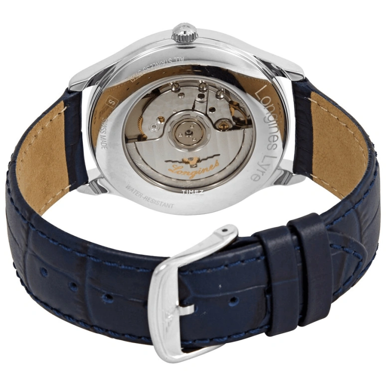 Longines,Lyre 38.50mm,38.50mm,Stainless Steel,Blue,Automatic,Day,65hours,L4,L4.960.4.92.2