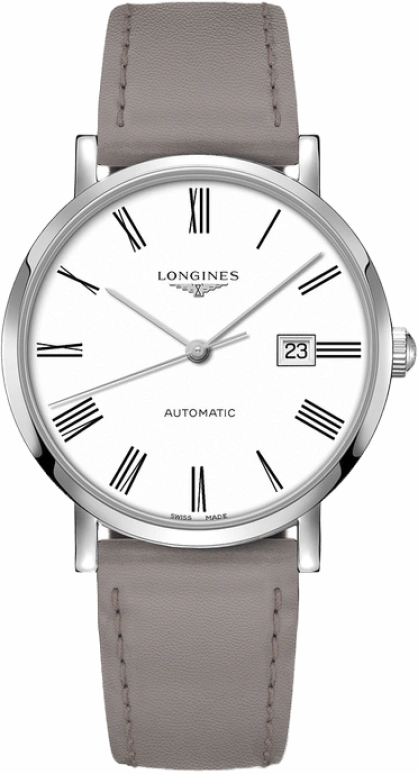 Longines,Elegant 41mm,41mm,Stainless Steel,White,Automatic,Date,64hours,L4,L4.911.4.11.0