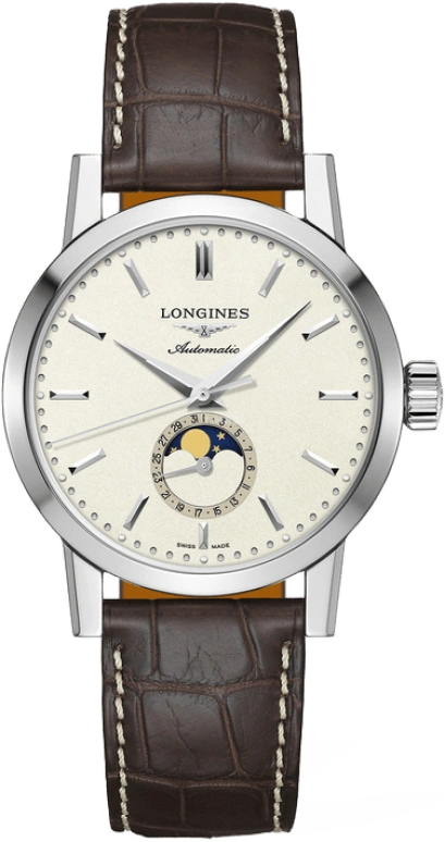 Longines,1832 40mm,40mm,Stainless Steel,Beige,Automatic,Moonphase,Date,L4,L4.826.4.92.2