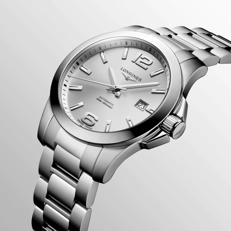 Longines,Sport 41mm,41mm,Stainless Steel,Silver,Automatic,Day,72hours,L3,L3.777.4.76.6